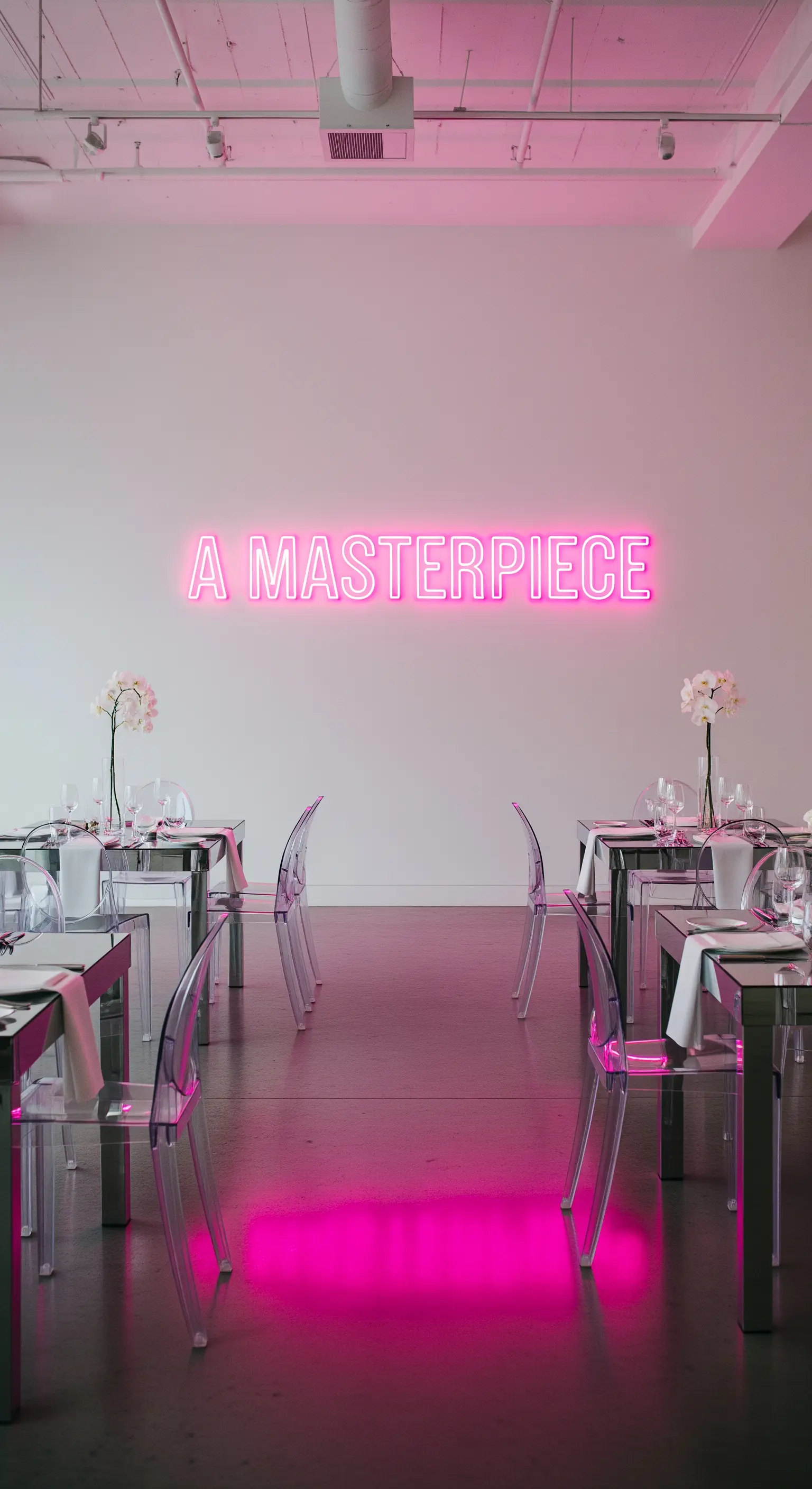 Scritta al neon rosa 