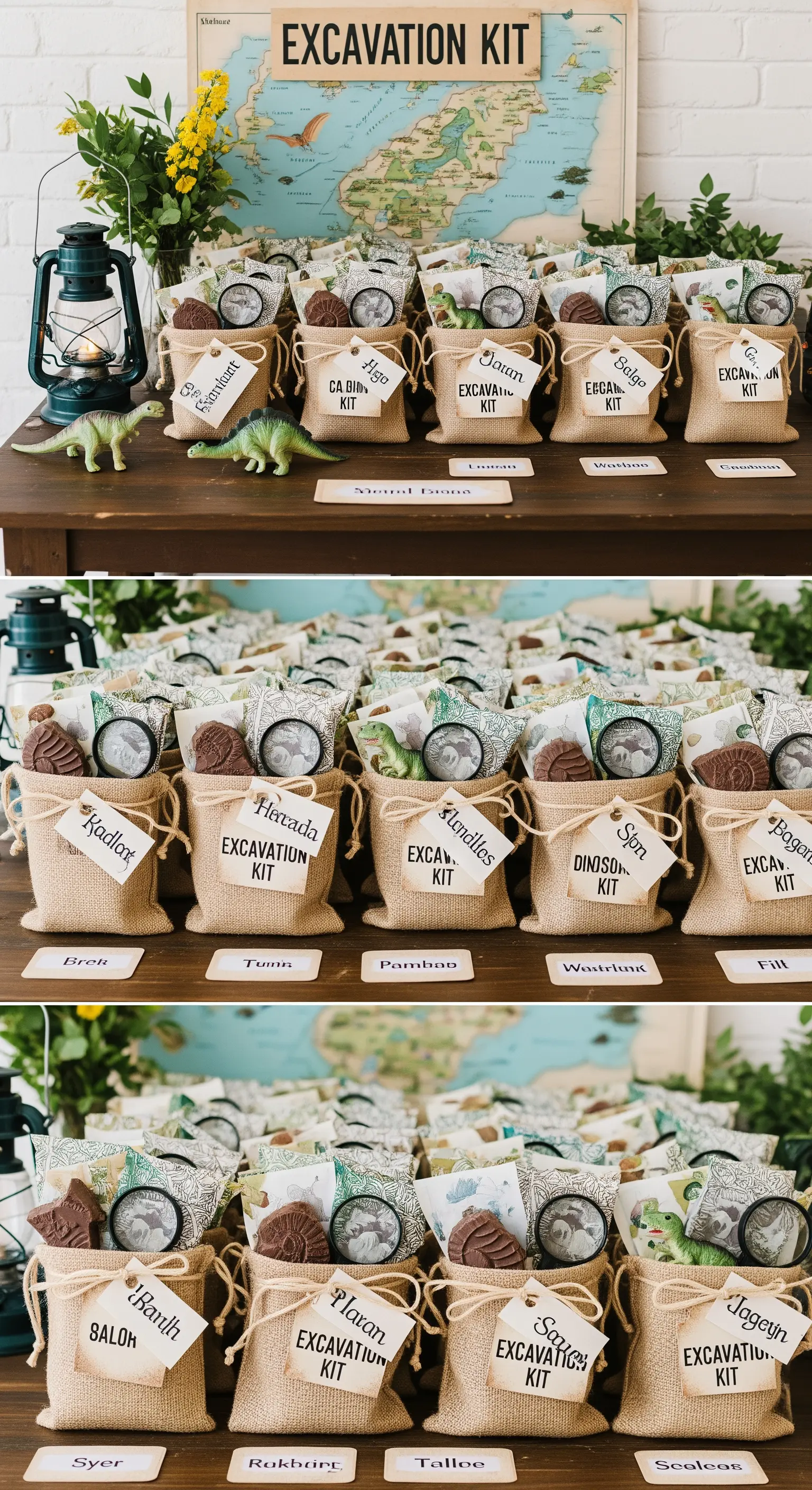 Sacchetti regalo in juta etichettati 