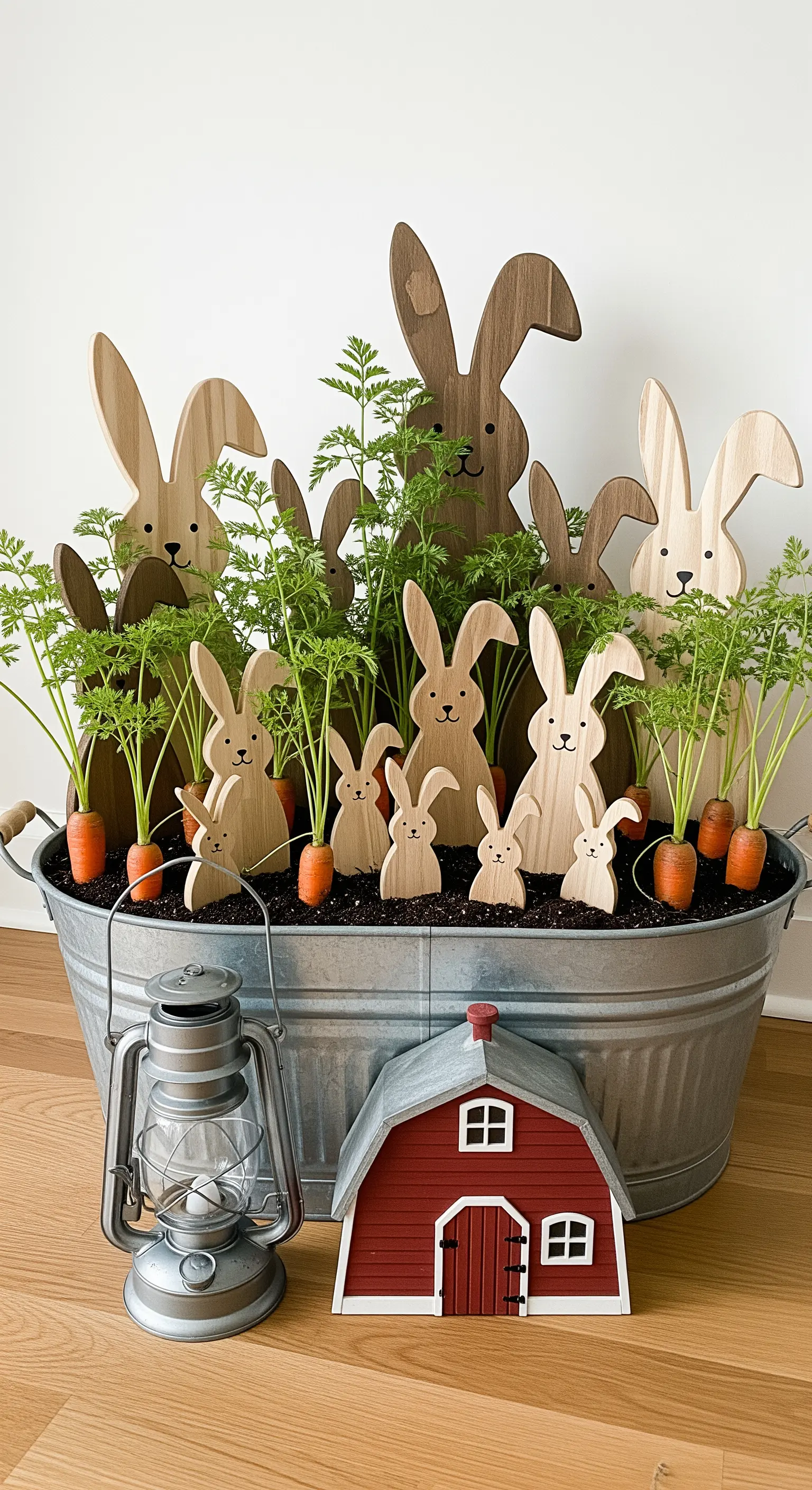 Mastello di zinco trasformato in un 