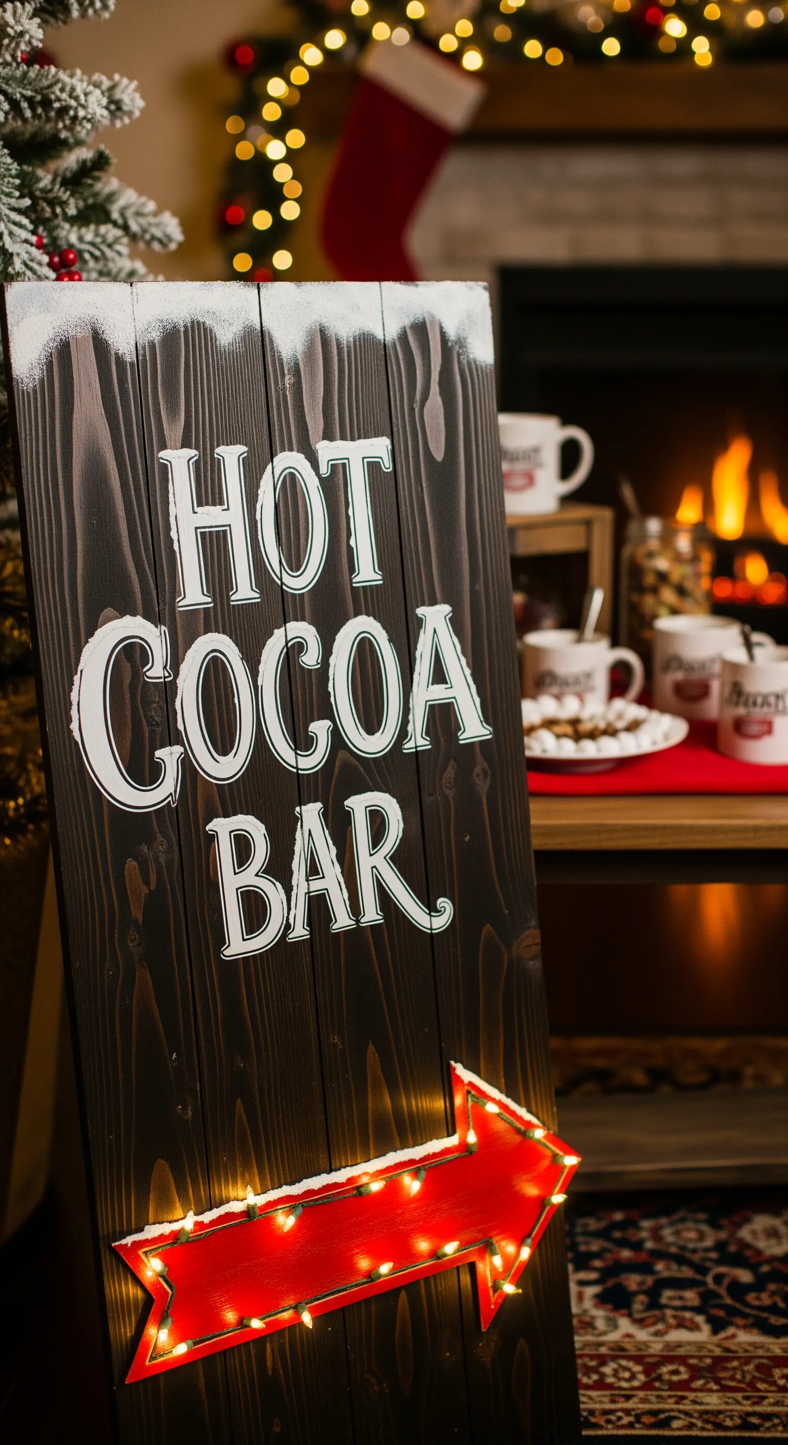 Cartello in legno scuro per 