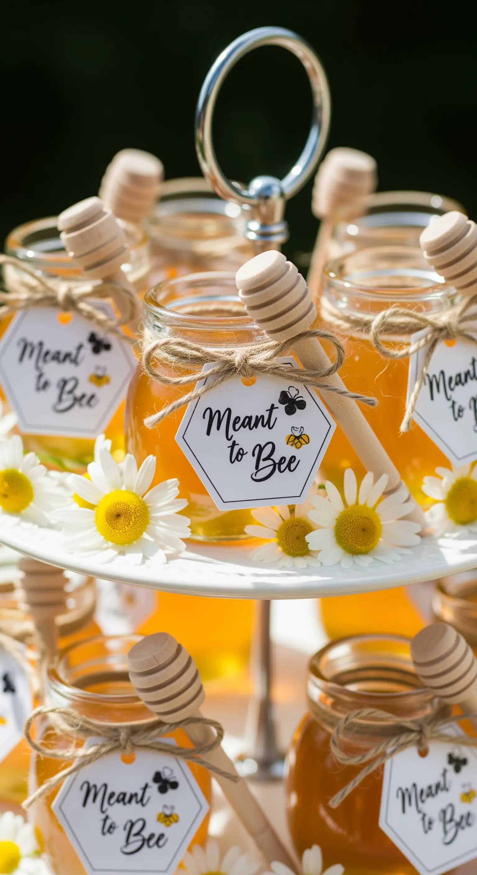 Vasetti di miele con etichette 